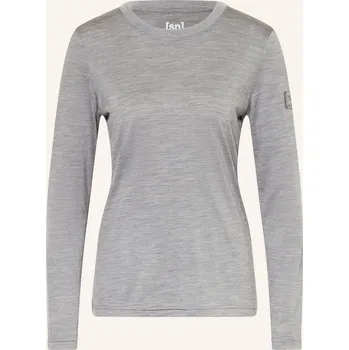 Dámské tričko Super.Natural Dlouhé Rukávy Casual Rib S Merino Vlnou, šedá