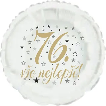 Balónek 76. narozeniny balónek kruh Balonky.cz b85242