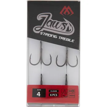 Mikado JAWS Strong Trojháčky 6ks Velikost háčku: 1/0