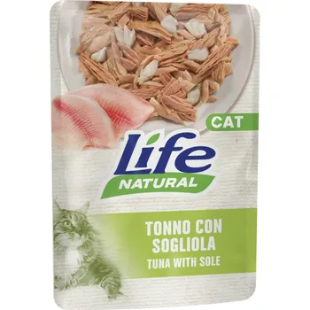 Krmivo pro kočku 24x70g Life Cat Natural Adult tuňák s mořskou platýzou
