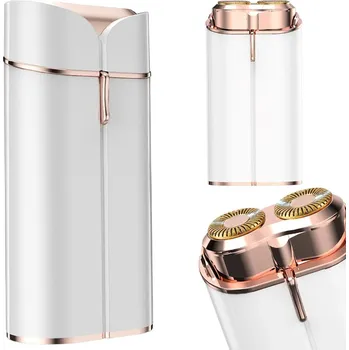 Potah na židli dobirkov.cz Dámský tělový holicí strojek na obličej pro ženy, 2 kotoučové baterie bílá