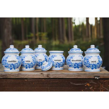 Kořenka Keramika J&B 6 dílná sada kořenek Modrá