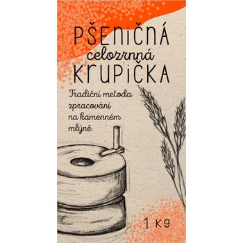 Mouka EKOFARMA MH s.r.o. PŠENIČNÁ CELOZRNNÁ KRUPIČKA 1KG EKOFARMA MH