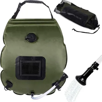 kempingová sprcha dobirkov.cz Turistická solární sprcha, 20l, přenosná sprcha, ukazatel teploty