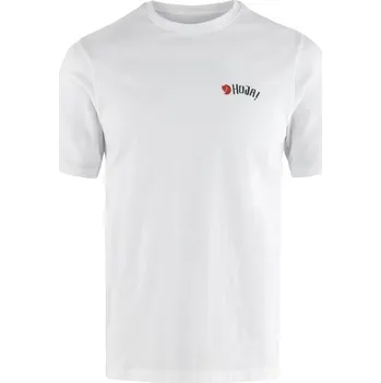 Pánské oblečení Tričko pánské FJÄLLRÄVEN Hoja T-shirt M White - XL