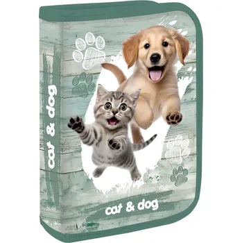 Penál Penál prázdný - 1 palanda JUNIOR S8 - Kočka a pes