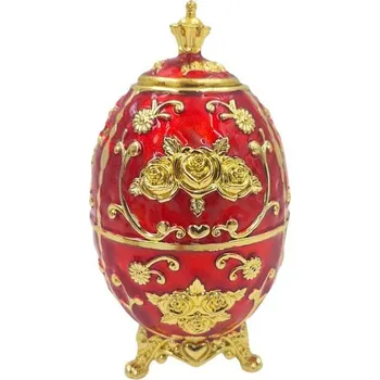 Fabergé vajíčko červené/zlaté 18 cm