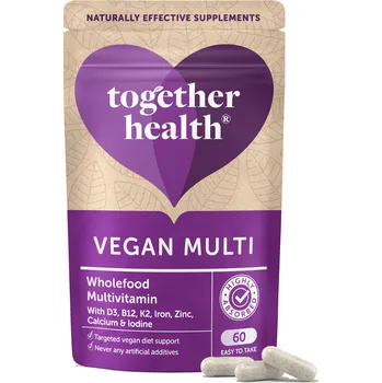 Lék na srdce, cévy a krev Together Health Vegan Multi – Vysoce vstřebatelné vitamíny a minerály pro vegany, 60 kapslí>