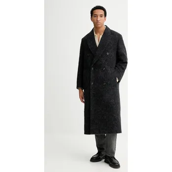 Dámský kabát Kabát s příměsí vlny HUGO Manus2541 50549270 černá 99X, vel. M