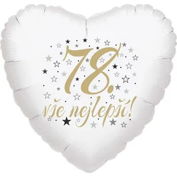Balónek 78. narozeniny balónek srdce Balonky.cz b85249