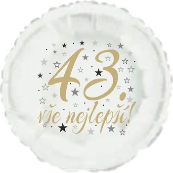 Balónek 43. narozeniny balónek kruh Balonky.cz b85143