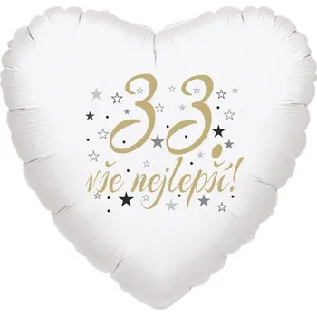 Balónek 33. narozeniny balónek srdce Balonky.cz b85114