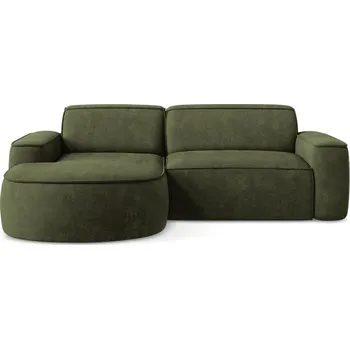 Pohovka Zelená žinylková rohová pohovka (levý roh/s lenoškou) Omao – Makamii ID_1824566