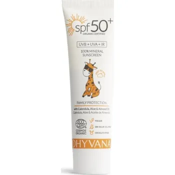 Přípravek na opalování Dhyvana Přírodní minerální opalovací krém pro děti SPF50 50 ml