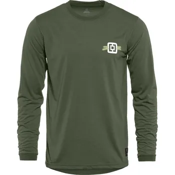 cyklistický dres Horsefeathers Fury pánský dres dlouhý rukáv Thyme velikost L