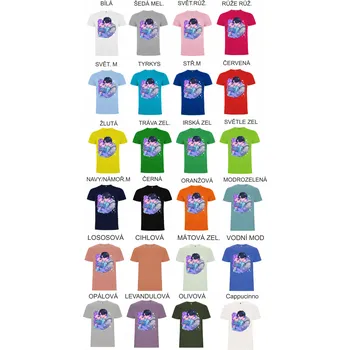 Dívčí oblečení Bavlněné tričko K-pop Lovkyně démonu Rumi and Jinu Barva: NAVY/NÁMOŘ. MODR., Velikost: 7-8 let - vel. 122/128