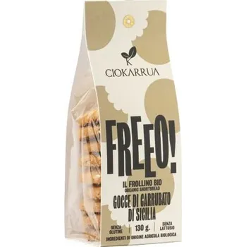 Ciokarrua Tradiční sušenky se sicilskými karobovými lupínky FREEO 130g BIO