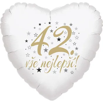 Balónek 42. narozeniny balónek srdce Balobky.cz b85141