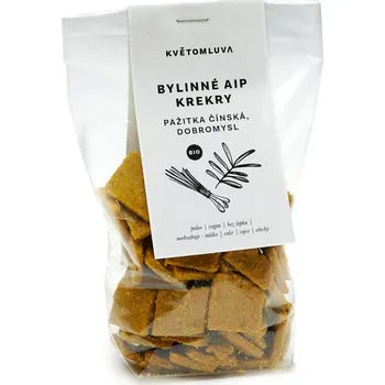 Květomluva BIO bylinné krekry AIP - dobromysl, pažitka 100g