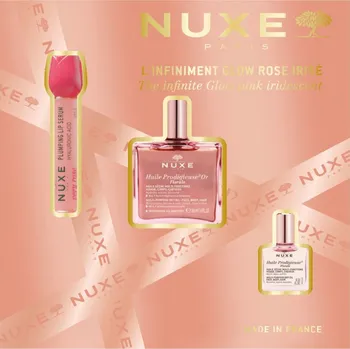 Kosmetická sada Nuxe The Infinite Glow Pink Iridescent dárková sada 3 ks
