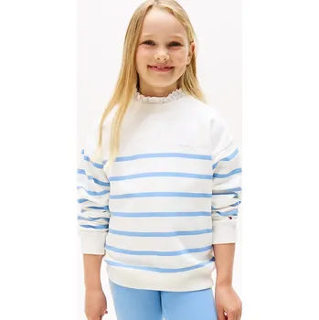 Chlapecká mikina Dětská mikina Tommy Hilfiger bílá barva, vzorovaná, KS0KS00633 KS0KS00633.104.122.9BYA 00X, vel. 122