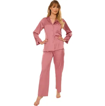 Dámské pyžamo Dámské rozepínací pyžamo DE LAFENSE 883 CORDELIA jahodová XL 0