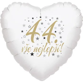 Balónek 44. narozeniny balónek srdce Balonky.cz b85147