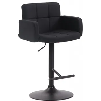 Barová židle Barová židle Pompe, látkový potah, černá, černá