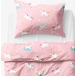 Goldea dětské bavlněné povlečení - veselí jednorožci 140 x 200 a 70 x 90 cm 229626762