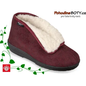 Dámské pantofle Dámská domácí obuv kotníkové papuče Mjartan 005 (c112 kožíš)