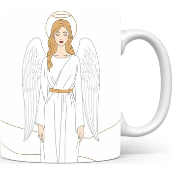 Hrnek s motivem anděla – Světlo a klid