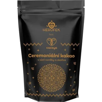 Koření Herufek Ceremoniální kakao se směsí hřejivého koření 100% 200g BIO