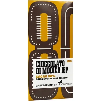 Čokoláda Ciokarrua Grezzopuro Čokoláda Modica IGP 80% 50g BIO
