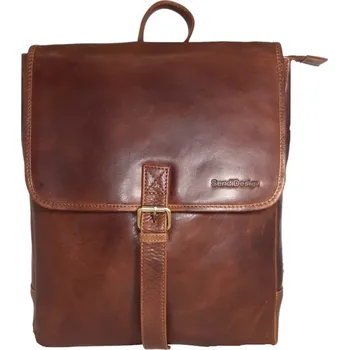Městský batoh Sendi Design Kožený městský batoh na notebook Sendi Bard koňakový