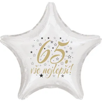 Balónek 65. narozeniny balónek hvězda Balonky.cz b85208