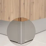 Opes Rohová spojka na kuchyňský sokl 90° / Broušený hliník 80 mm