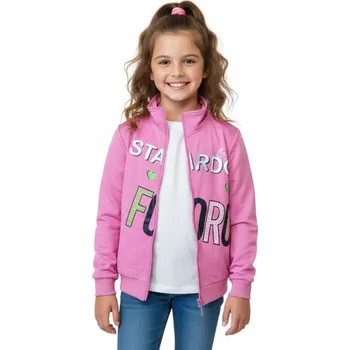 Dívčí vesta Dívčí mikina tm.růžová Sezon L6012