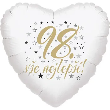 Balónek 98. narozeniny balónek srdce Balonky.cz b85309