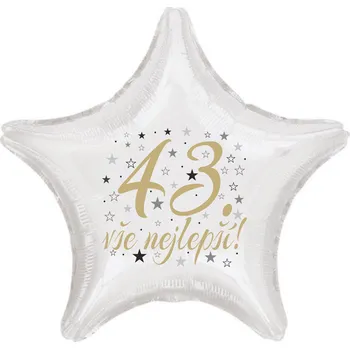 Balónek 43. narozeniny balónek hvězda Balonky.cz b85142