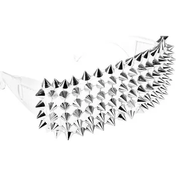 Karnevalová maska Funny Fashion Brýle disco stříbrné