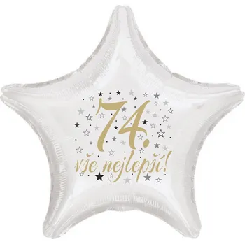 Balónek 74. narozeniny balónek hvězda balonky.cz b85235