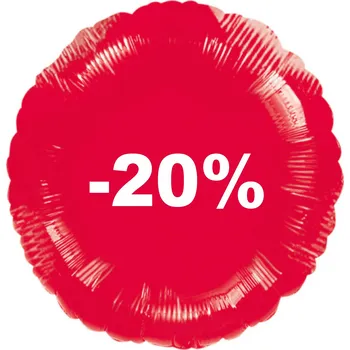 Balónek Balónek fóliový červený -20% balonky.cz b85399