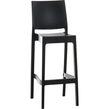 Barová židle Plastová barová židle Maya, černá