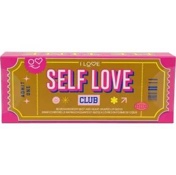 Tělový sprej I Love Self Love Club Mood Boost tělový sprej 40 ml + Secret Smiles lesk na rty 1.4 g