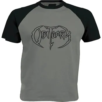 Pánské tričko šedo černé triko Obituary