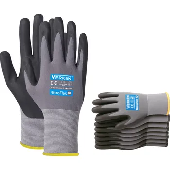 Pracovní rukavice 12ks - Rukavice Verken NITROFLEX - velikost 10/XL