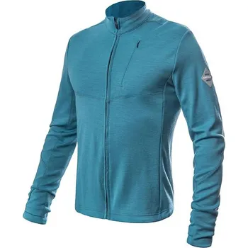 Pánské oblečení SENSOR MERINO UPPER pánská mikina celozip mint blue Velikost: L