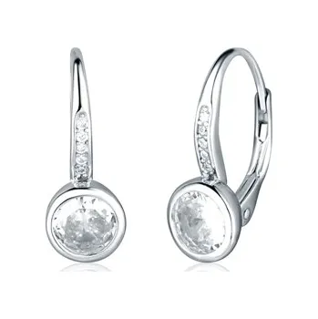 Náušnice Dámské stříbrné naušnice s čirými zirkony SVLE0081XH2BI08