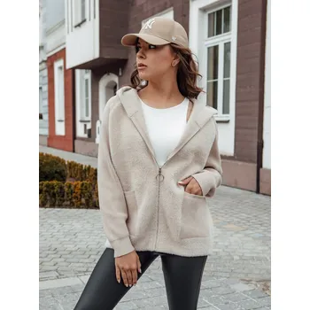 Dámská bunda alpaka KATHERINE Dstreet TY4540 - výprodej Barva: Béžová, Velikost: L