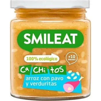 Smileat BIO příkrm krůta s rýží a zeleninou s extra panenským olivovým olejem 10M+ 230g